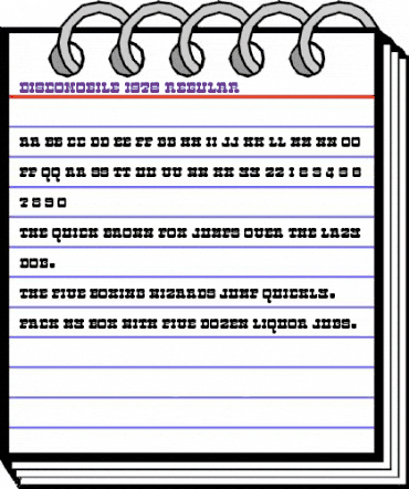 Discomobile 1972 Regular animated font preview