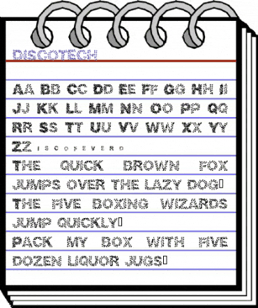 discotech Regular animated font preview