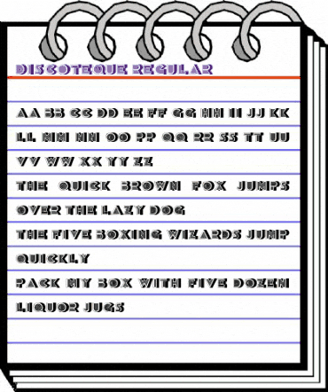 Discoteque Regular animated font preview Discoteque Regular animated font preview