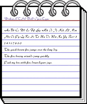 Diskus LT Std Bold animated font preview Diskus LT Std Bold animated font preview