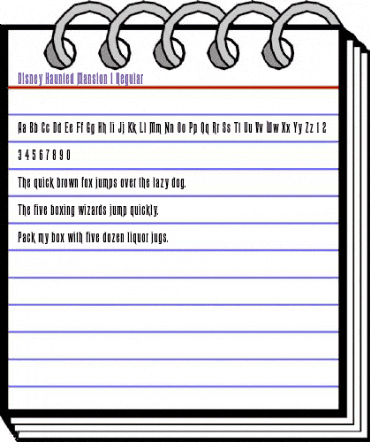 Disney Haunted Mansion 1 Regular animated font preview Disney Haunted Mansion 1 Regular animated font preview