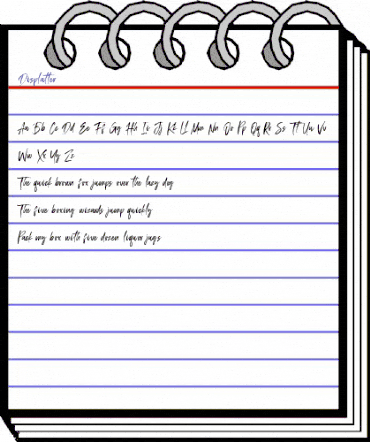 Displatter Regular animated font preview Displatter Regular animated font preview