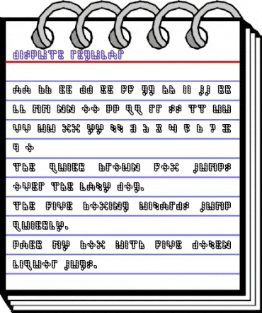 Dispute Regular animated font preview Dispute Regular animated font preview