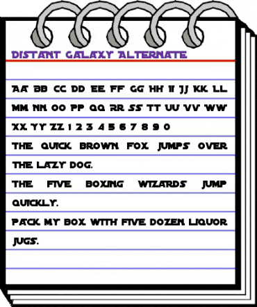 Distant Galaxy Alternate Regular animated font preview Distant Galaxy Alternate Regular animated font preview