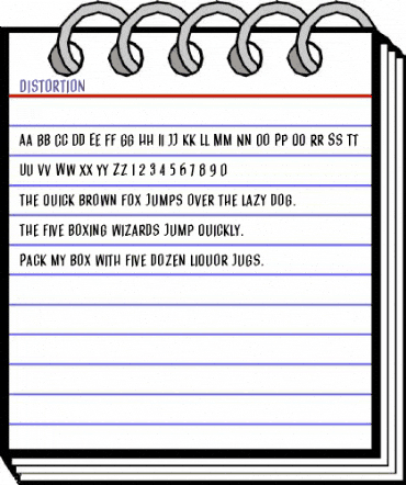 Distortion Regular animated font preview Distortion Regular animated font preview
