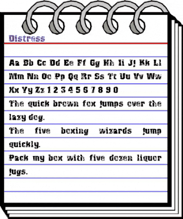 Distress Regular animated font preview Distress Regular animated font preview