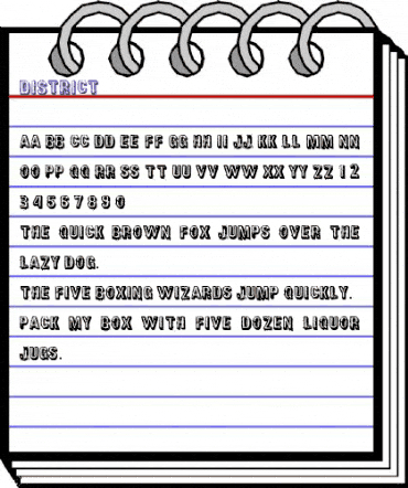 District Regular animated font preview District Regular animated font preview
