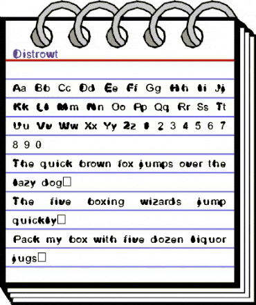 Distrowt Normal animated font preview