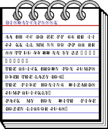 DiswayCapsSSK Regular animated font preview