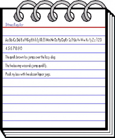 Ditnees Regular animated font preview