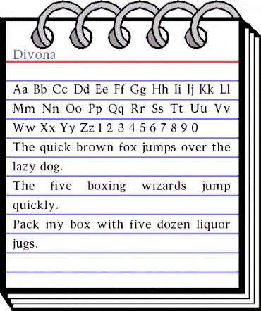 Divona Regular animated font preview
