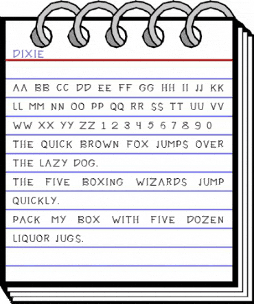 DIXIE Regular animated font preview