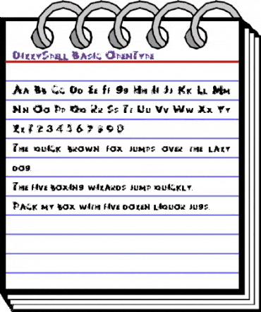 DizzySpell Basic animated font preview