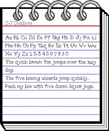 DJ Doodlers Regular animated font preview
