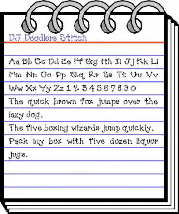 DJ Doodlers Stitch Regular animated font preview DJ Doodlers Stitch Regular animated font preview