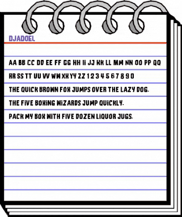 DJADOEL Regular animated font preview DJADOEL Regular animated font preview