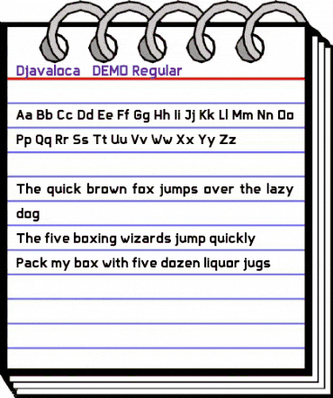 Djavaloca - DEMO Regular animated font preview