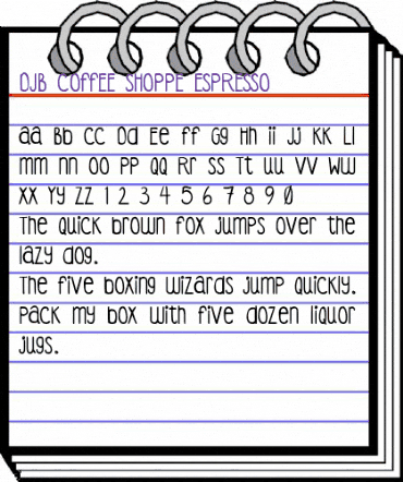 DJB COFFEE SHOPPE ESPRESSO Regular animated font preview DJB COFFEE SHOPPE ESPRESSO Regular animated font preview