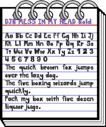DJB MESS IN MY HEAD Bold animated font preview DJB MESS IN MY HEAD Bold animated font preview