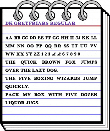 DK Greyfriars Regular animated font preview DK Greyfriars Regular animated font preview