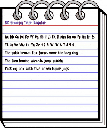 DK Grumpy Tiger Regular animated font preview DK Grumpy Tiger Regular animated font preview