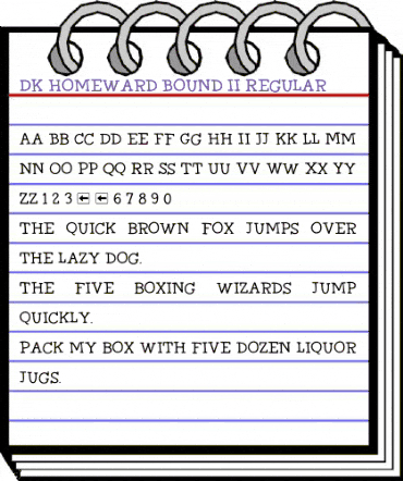 DK Homeward Bound II Regular animated font preview
