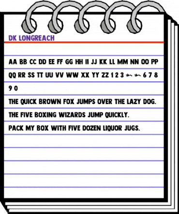 DK Longreach Regular animated font preview DK Longreach Regular animated font preview