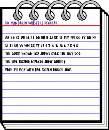 DK Mandarin Whispers Regular animated font preview DK Mandarin Whispers Regular animated font preview