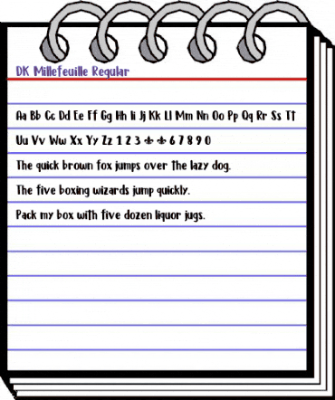 DK Millefeuille Regular animated font preview DK Millefeuille Regular animated font preview