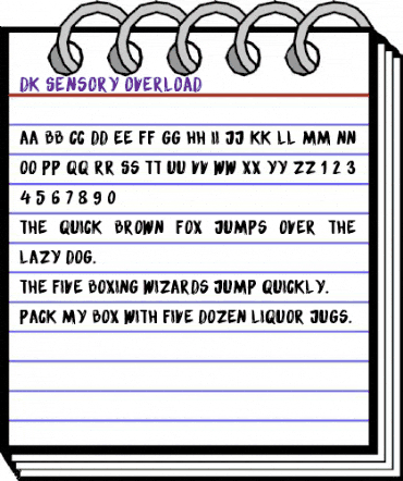 DK Sensory Overload Regular animated font preview