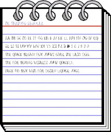 DK Tartufo Regular animated font preview