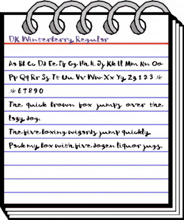 DK Winterberry Regular animated font preview DK Winterberry Regular animated font preview