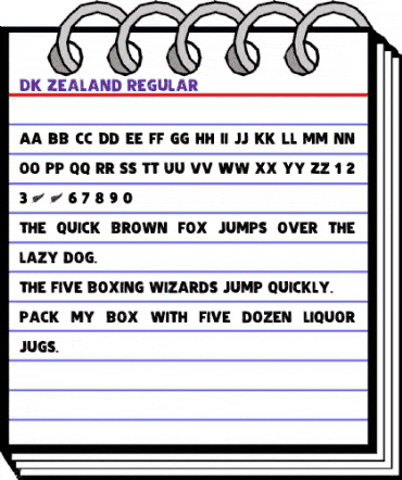 DK Zealand Regular animated font preview DK Zealand Regular animated font preview