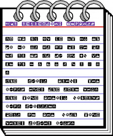 DNR Recreation Symbols Regular animated font preview