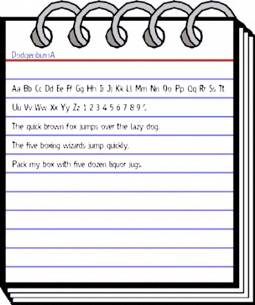 Dodgenburn A animated font preview