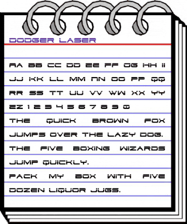 Dodger Laser Regular animated font preview Dodger Laser Regular animated font preview