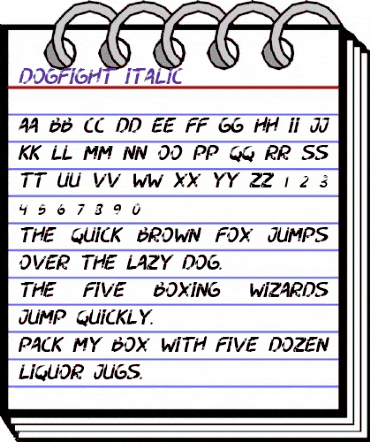 Dogfight Italic animated font preview Dogfight Italic animated font preview