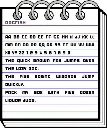 Dogfish Regular animated font preview