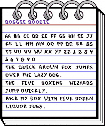 Doggie Doodie Regular animated font preview