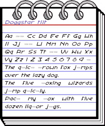 Doggstar tilt Regular animated font preview Doggstar tilt Regular animated font preview