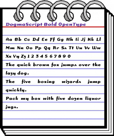 DogmaScript Bold animated font preview DogmaScript Bold animated font preview