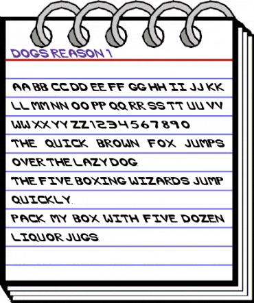 Dog's Reason 1 Regular animated font preview