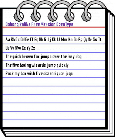 Dohong Kaliba Free Version Regular animated font preview Dohong Kaliba Free Version Regular animated font preview