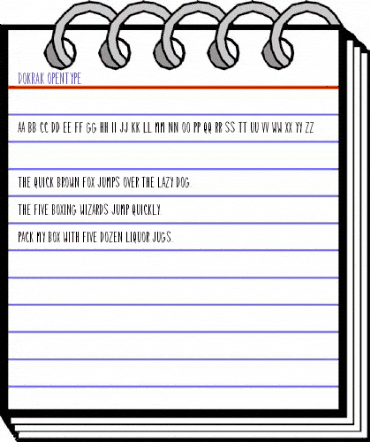 Dokrak Regular animated font preview Dokrak Regular animated font preview