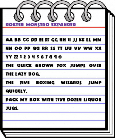 Dokter Monstro Expanded Expanded animated font preview Dokter Monstro Expanded Expanded animated font preview