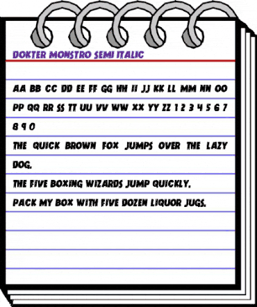 Dokter Monstro Semi-Italic Semi-Italic animated font preview Dokter Monstro Semi-Italic Semi-Italic animated font preview