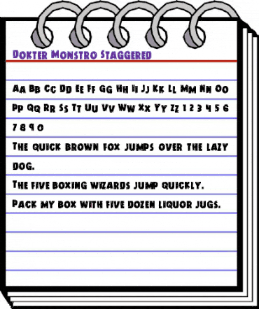 Dokter Monstro Staggered Regular animated font preview Dokter Monstro Staggered Regular animated font preview