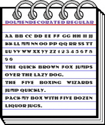 DolmenDecorated Regular animated font preview DolmenDecorated Regular animated font preview