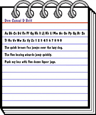 Dom Casual D Bold animated font preview Dom Casual D Bold animated font preview