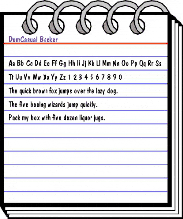 DomCasual Becker Regular animated font preview DomCasual Becker Regular animated font preview